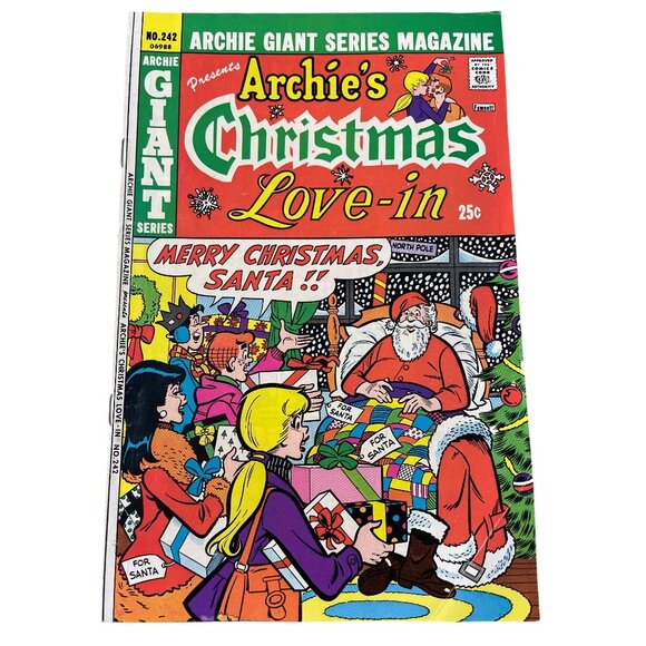 Archie Giant Series 242 Archies Christmas Love In January 1976 Bagged Boarded - Picture 1 of 6